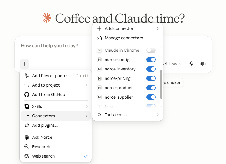 MCP server status in Claude Desktop