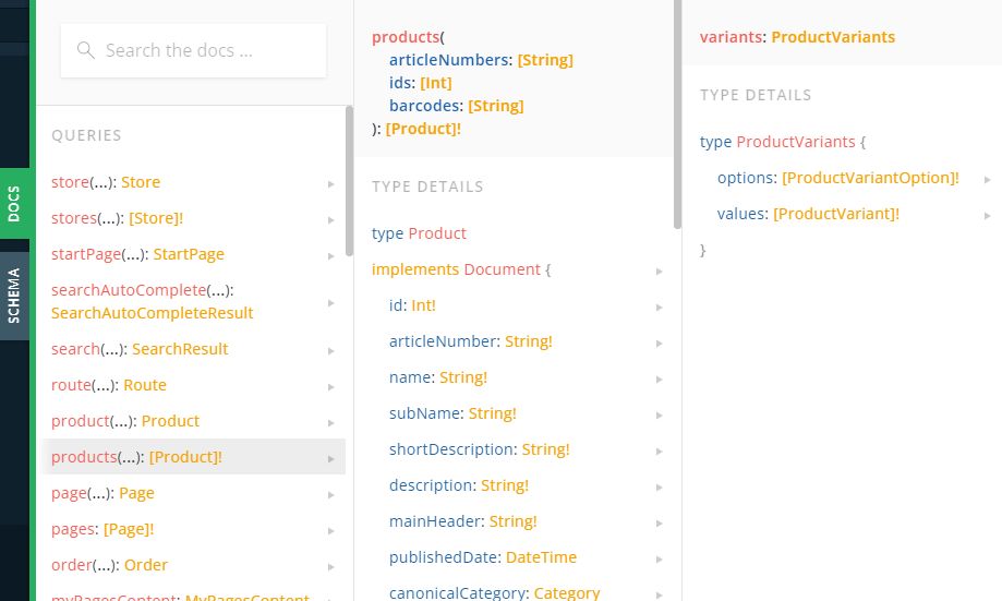 GraphQL Playground Docs functionality