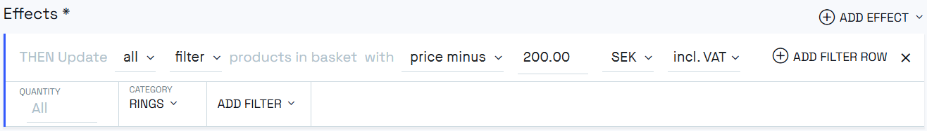 Promotions discount product fixed