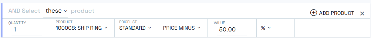 Promotions select product