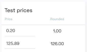 Example 1 test prices