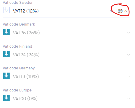 Change vat code on category 3