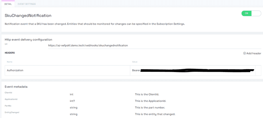 Event configurations