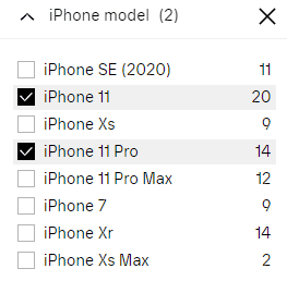 Product filtering 4